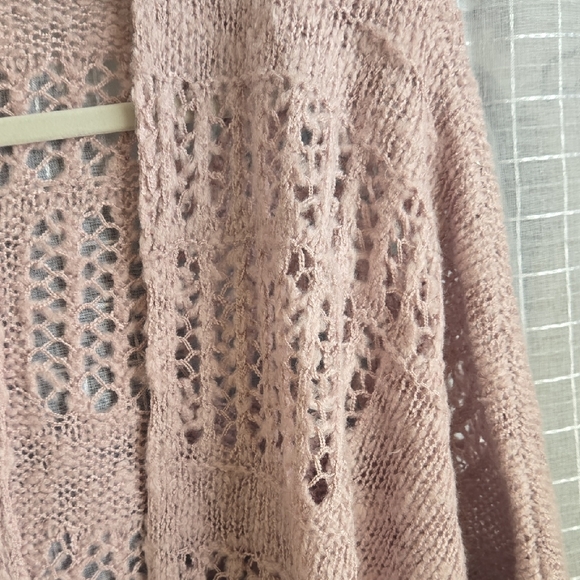 BUCKETLIST Mauve Open Knit Cardigan - Picture 6 of 9